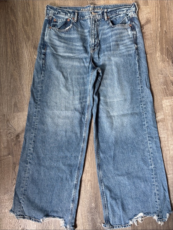American Eagle Outfitters Denim - American Eagle Super High-Rise Baggy Wide Leg Jeans Medium Blue Denim Size 14